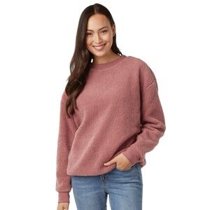 Mauve Sherpa Fleece, size Medium,‎ Long Sleeve